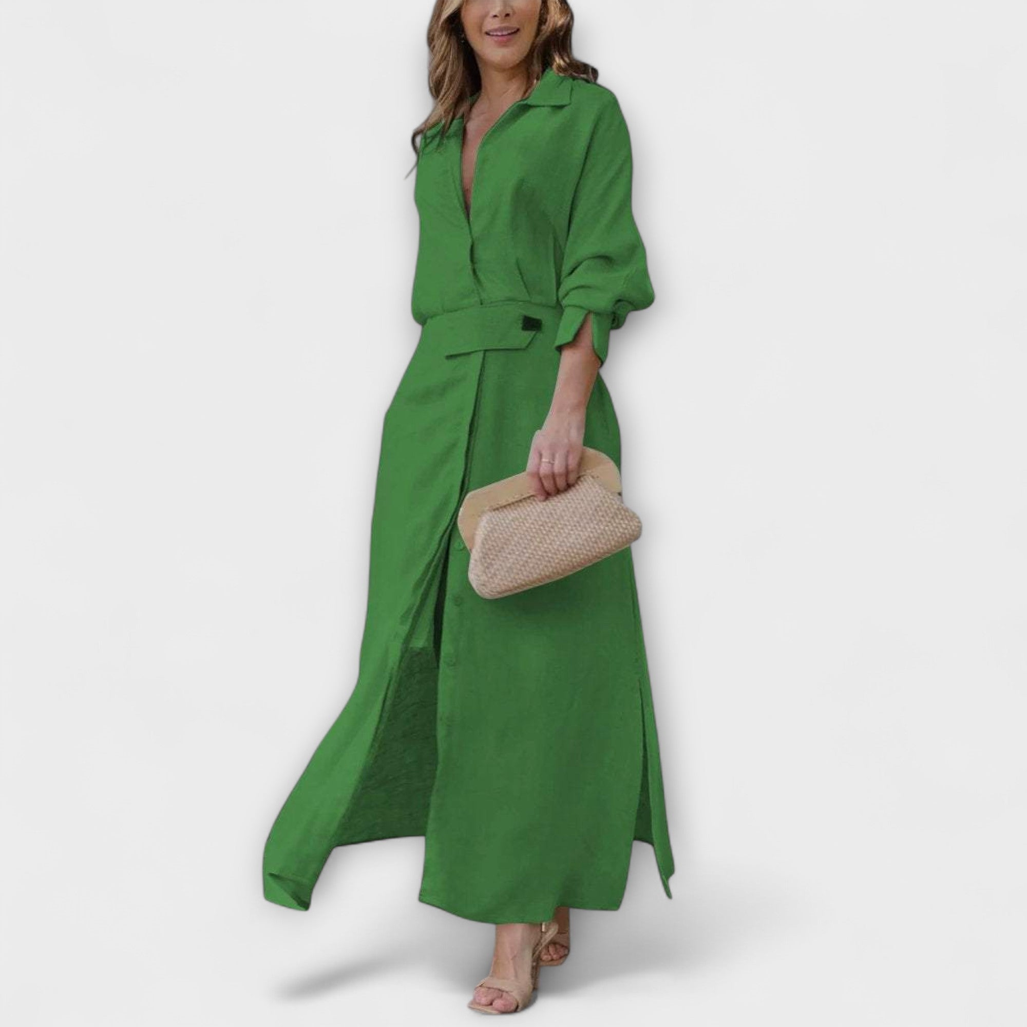 Jeanette ™ | Maxi šaty s V-výstrihom