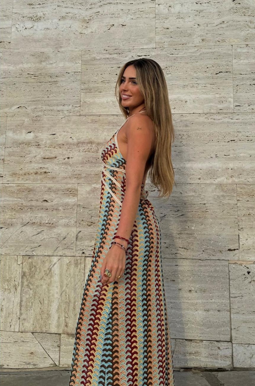 Cancún - Dlhé šaty z háčkovania