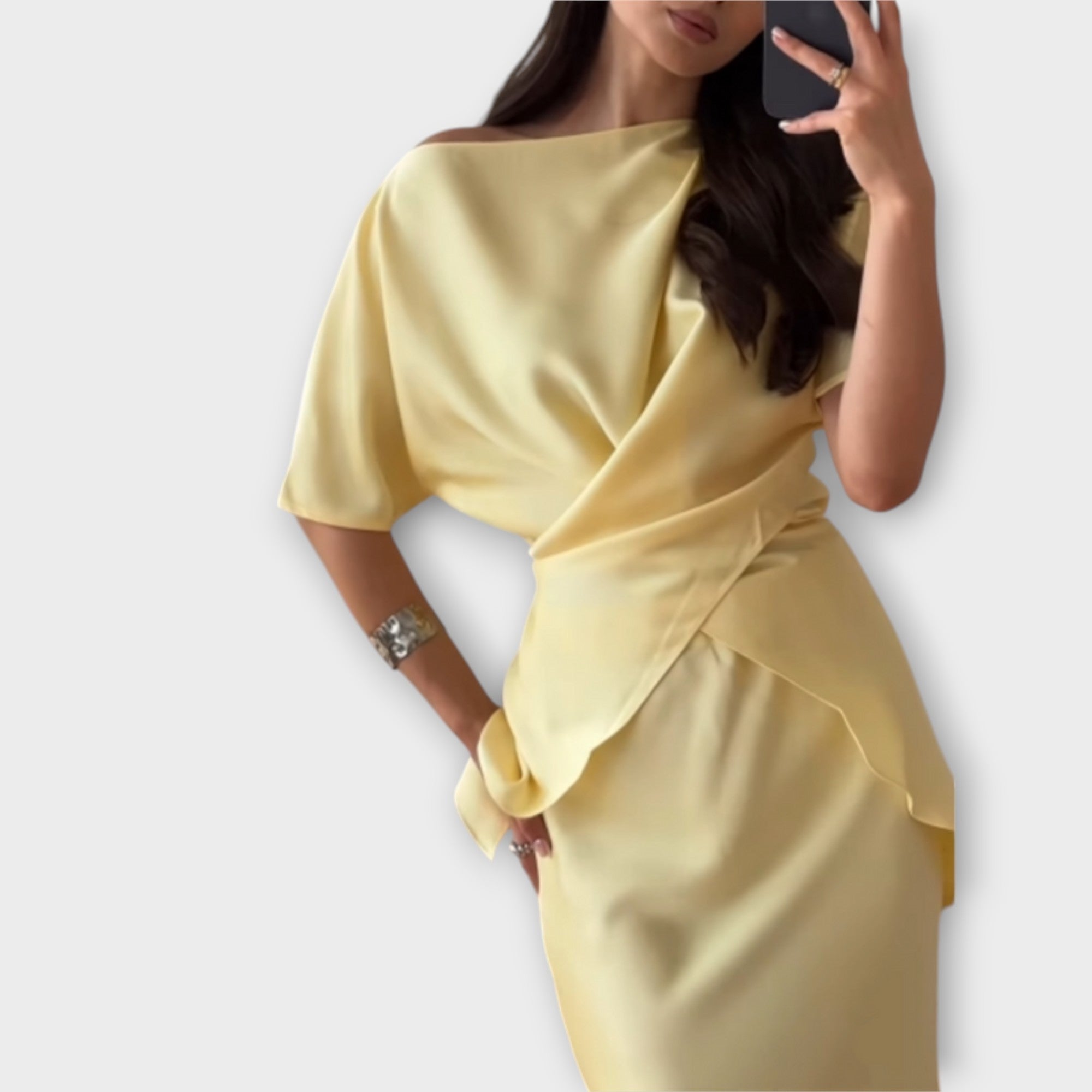 Finja ™ ｜ Top s odhalenými ramenami a sukňovým setom