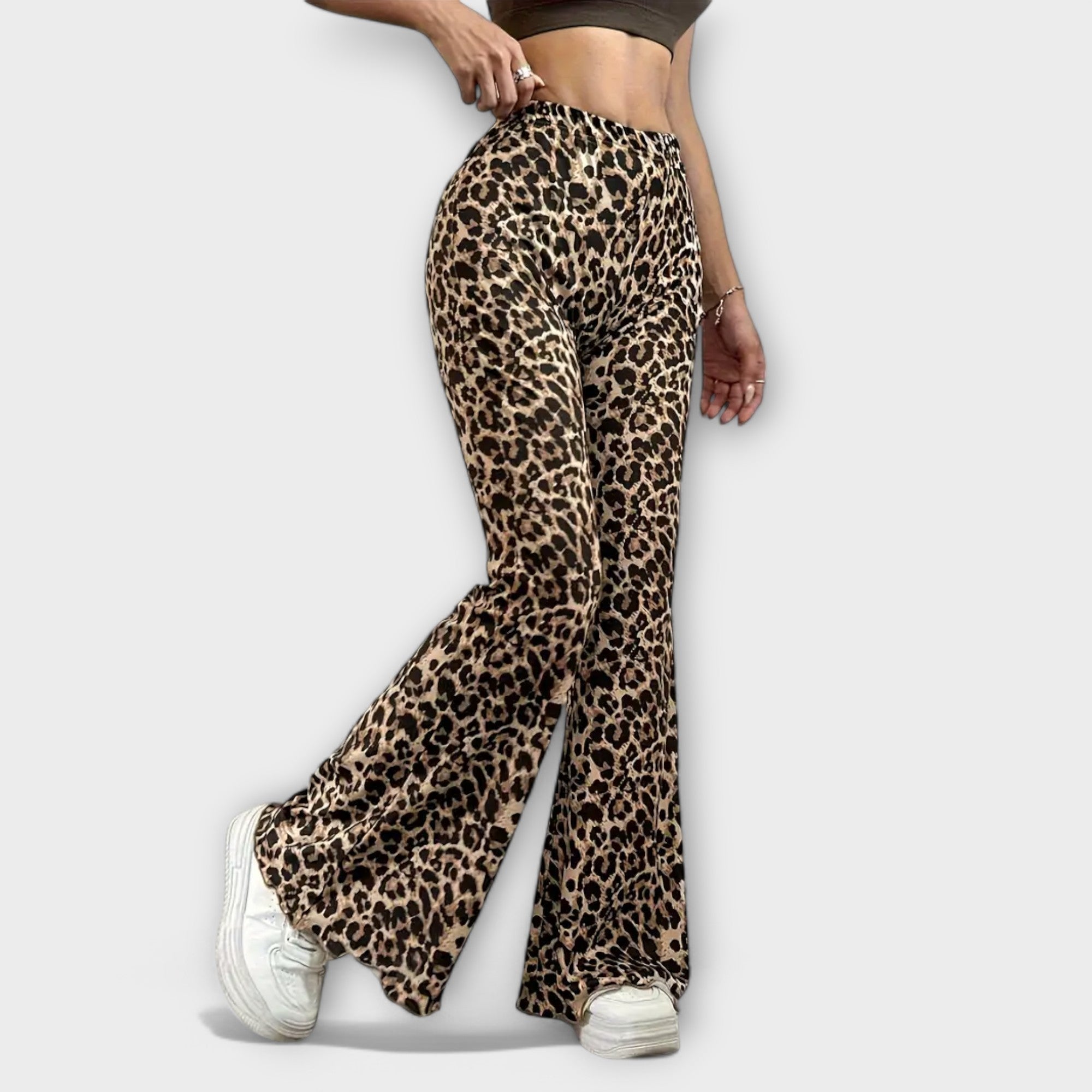 Alžbeta™ ｜Leopard Bootcut Nohavice