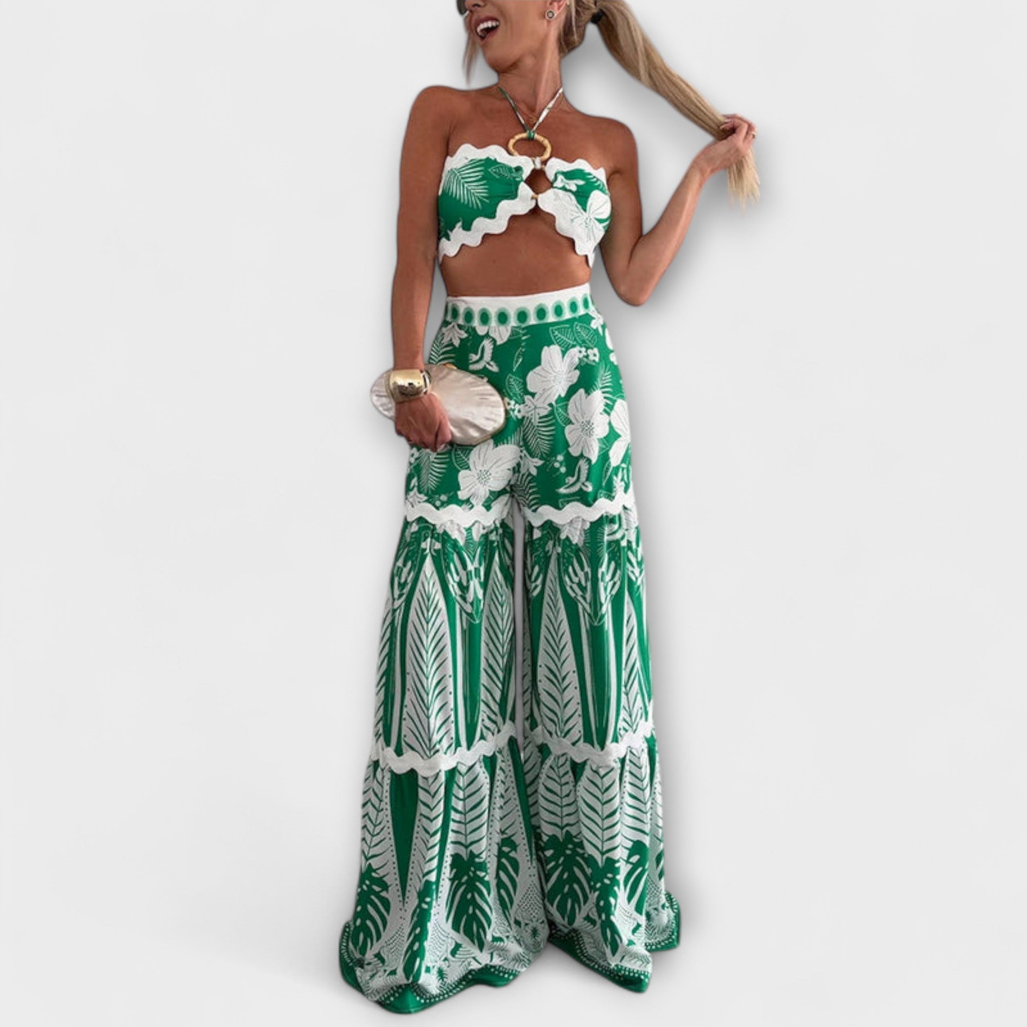 Zella ™ ｜Cassie Ric Rac Trim Halter Ring Set