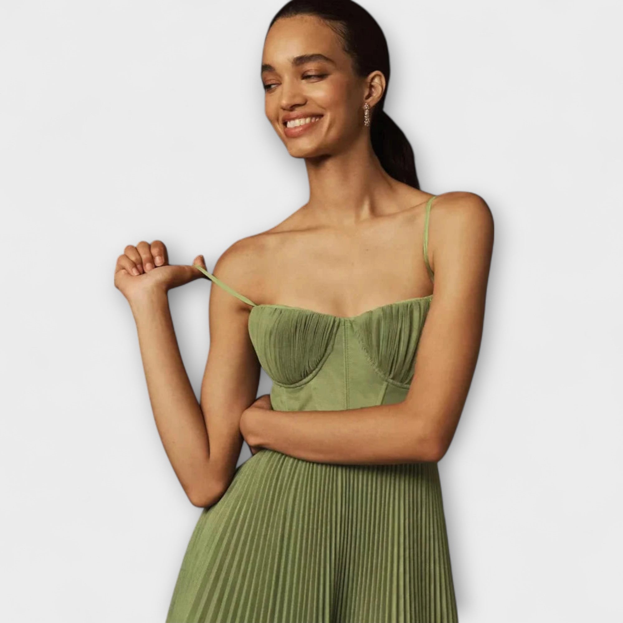 Marilyn-™ ｜Midi sukňa z tylu s dizajnom korzetu