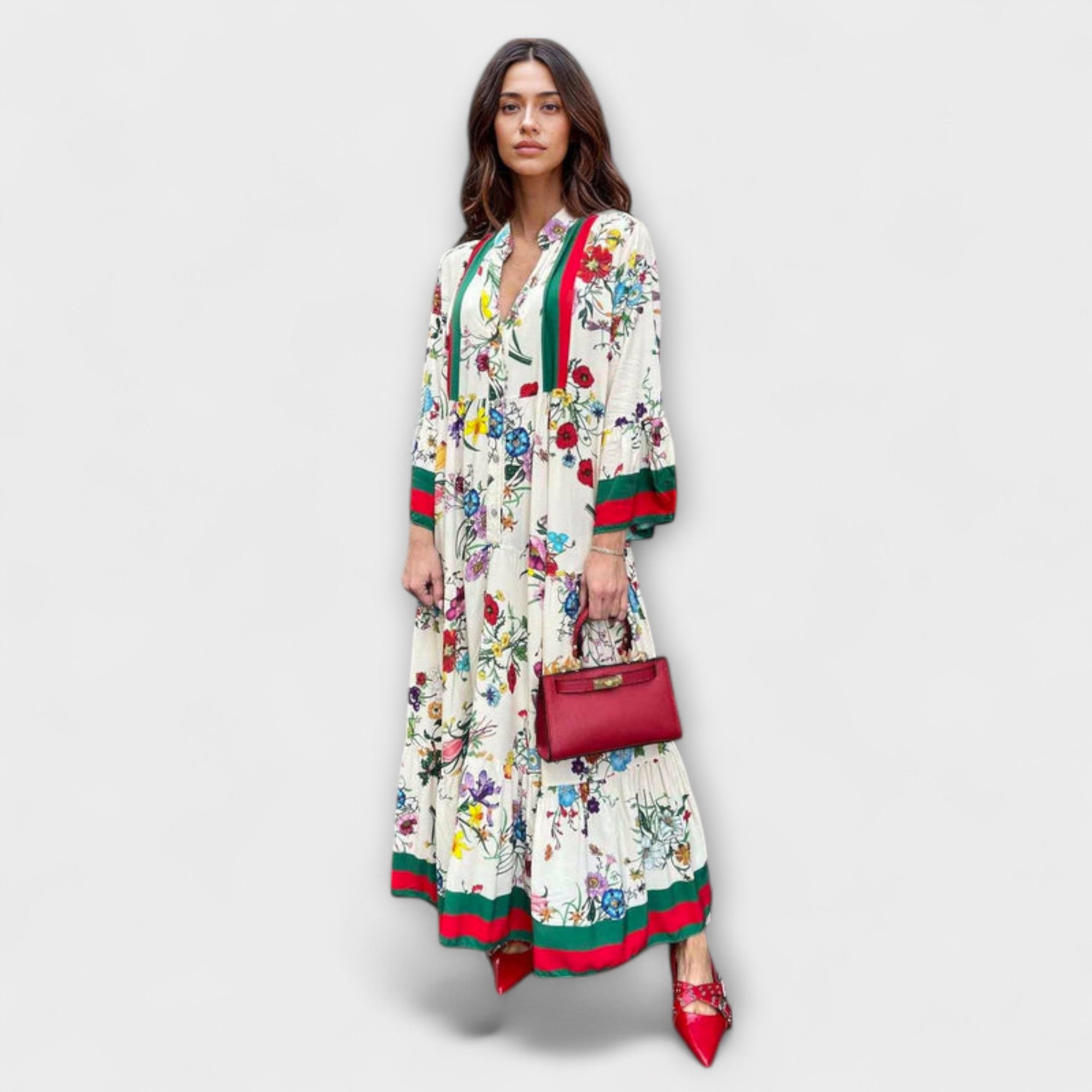 Oriana  ™ ｜ Maxi šaty s kvetinovým vzorom