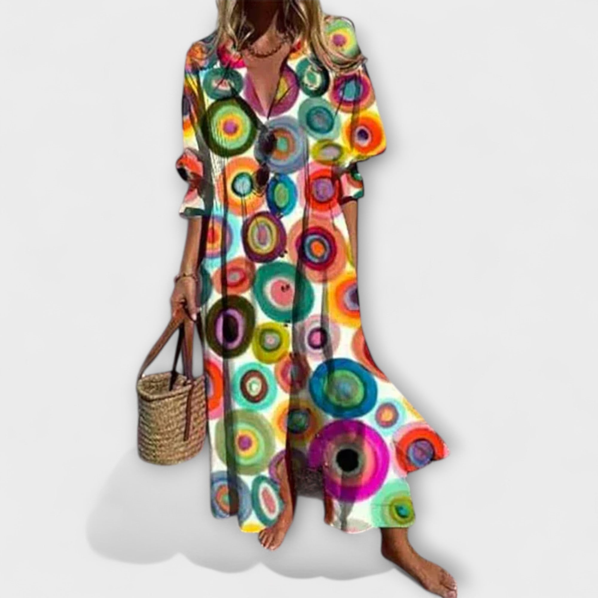 Lila™ ｜ Pôsobivé maxikleid s pokrytím brucha