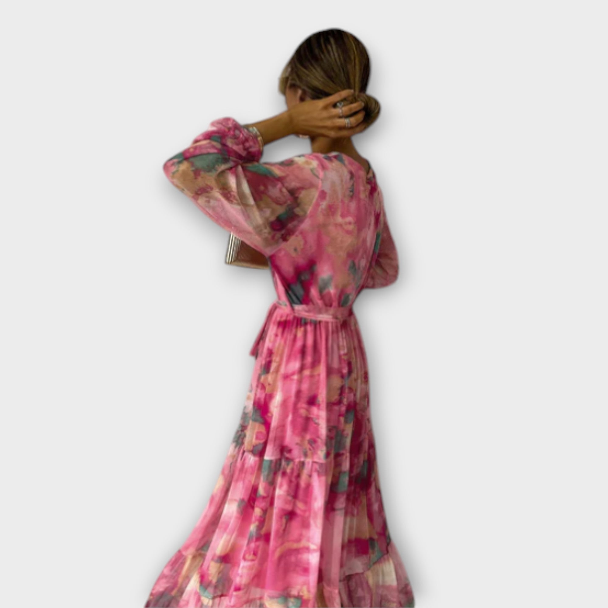 Evelyn  ™ ｜ Akvarelový sen Maxikabát