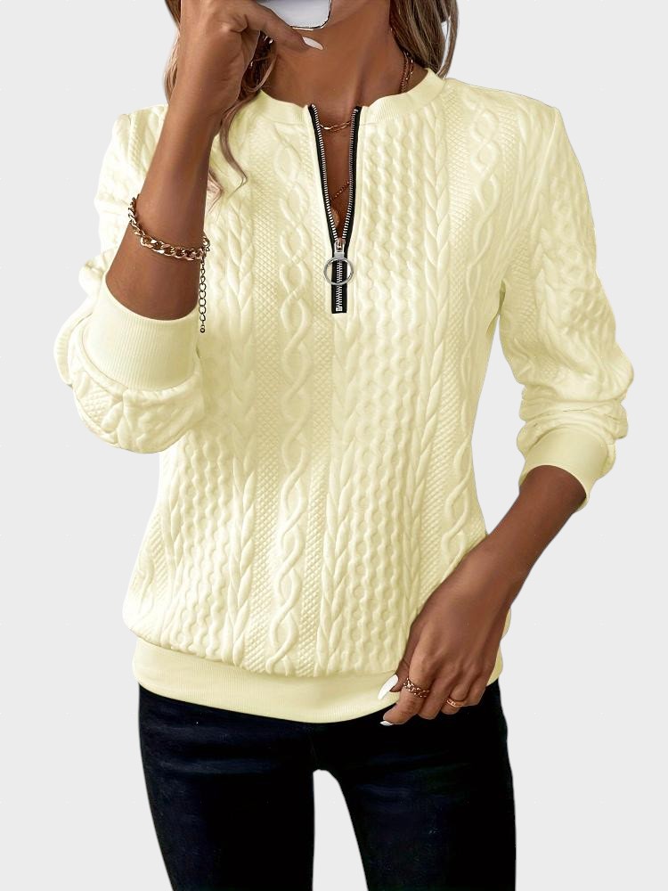 Alena™| Dámsky pletený sveter na zips